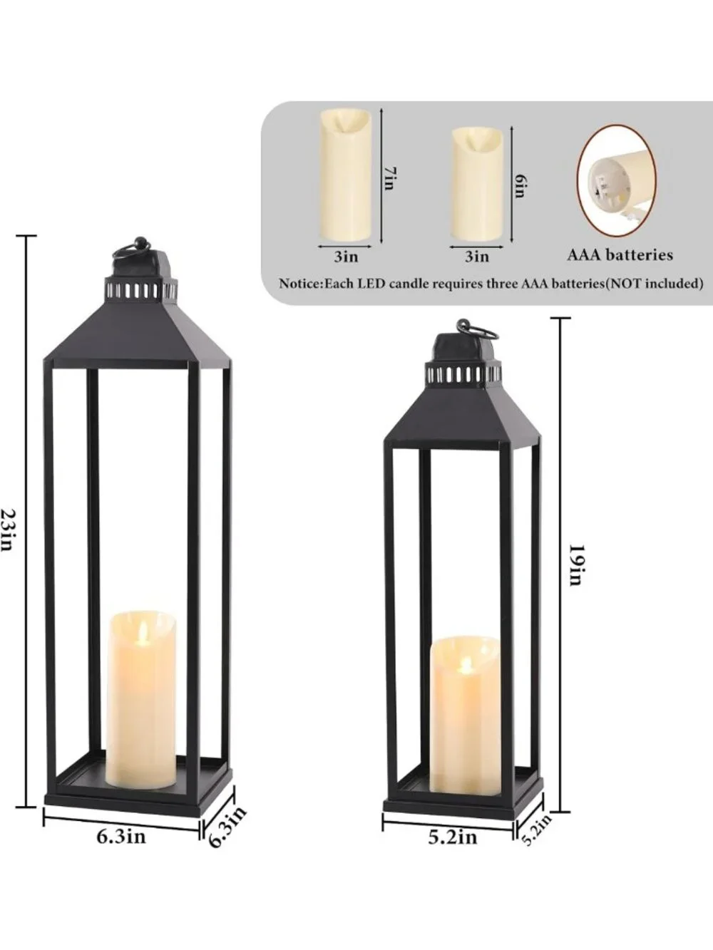 Large Decorative Lanterns for Indoor & Outdoor Use - 23
